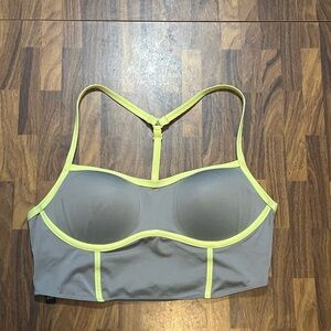 Pink Victoria's Secret Sports Bra Women Large Gray Ultimate Push Up Pullover